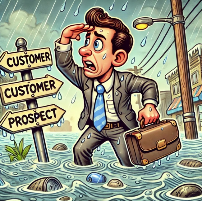 Waterlogging in sales happens when the pipeline contains multiple opportunities that no longer (or never had) legs. Consequently, you end up knee-deep in water, desperately looking for a patch of dry land.
